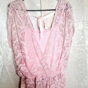 Have Pink Lace Top sz Large
